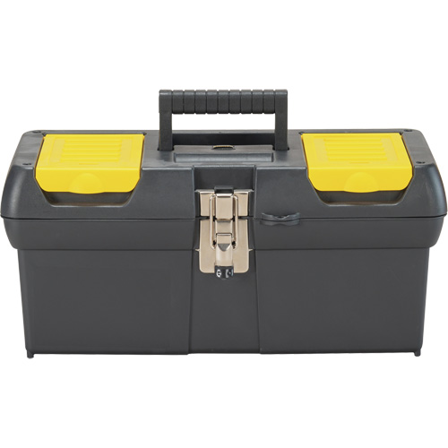 2000 Series Tool Box with Tray, 16" W x 7-1/10" D x 8-1/10" H, Black/Yellow We Share Industrial Supply