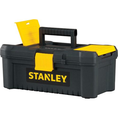 Coffre &agrave; outils avec plateau Essential, 12-1/2" la x 7-3/8" p x 5-1/8" h, Noir/Jaune We Share Industrial Supply