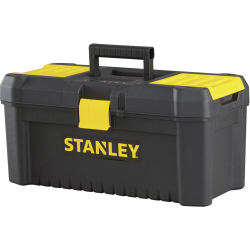 Essential&reg; Tool Box with Tray, 16" W x 8" D x 7-3/10" H, Black/Yellow We Share Industrial Supply