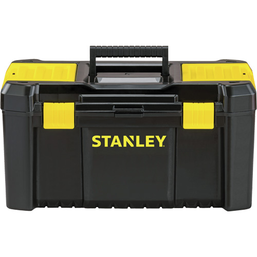 Essential&reg; Tool Box with Tray, 19" W x 9-7/8" D x 9-3/4" H, Black/Yellow We Share Industrial Supply
