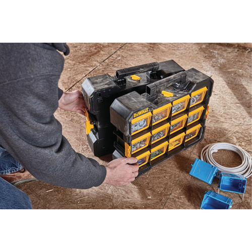 Organisateur Flip-Bin, 3-7/8" la x 17-3/4" p x 13-7/8" h, Noir/Jaune We Share Industrial Supply