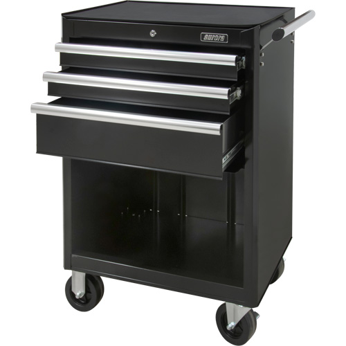 Chariot &agrave; outils industriel, 3 tiroirs, 29-4/5" la x 21-1/5" p x 38-4/5" h, Noir We Share Industrial Supply