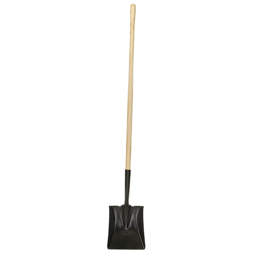 Pelle &agrave; bout carr&eacute;, Bois, Lame Acier durci, Manche en Droit, Longueur 49-1/2" We Share Industrial Supply