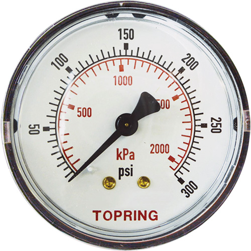 Manom&egrave;tre de rechange,  2", 0 - 175 psi, Fixation arri&egrave;re, Analogique We Share Industrial Supply