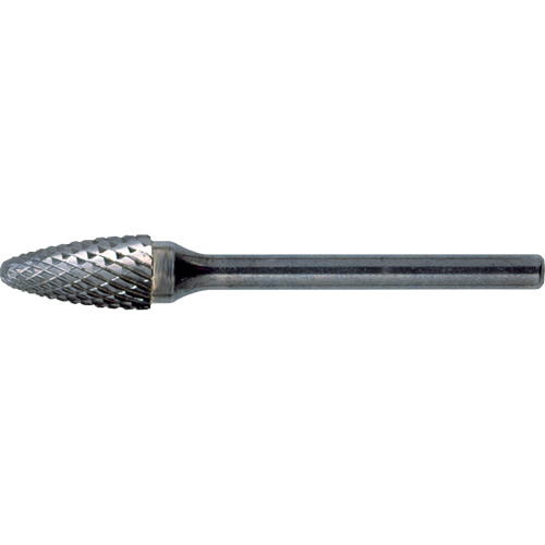 CLEVELAND Solid Carbide Burrs - Tree Shape with Ball Nose, SF-1, 1/4" Dia., 5/8" Depth of Cut We Share Industrial Supply