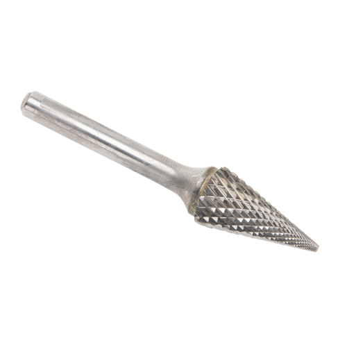 Fraises au carbure solide - Forme conique pointue CLEVELAND, SM-5, 1/2" dia., 1/4" Tige, 22,2 mm Prof. de la coupe We Share Industrial Supply