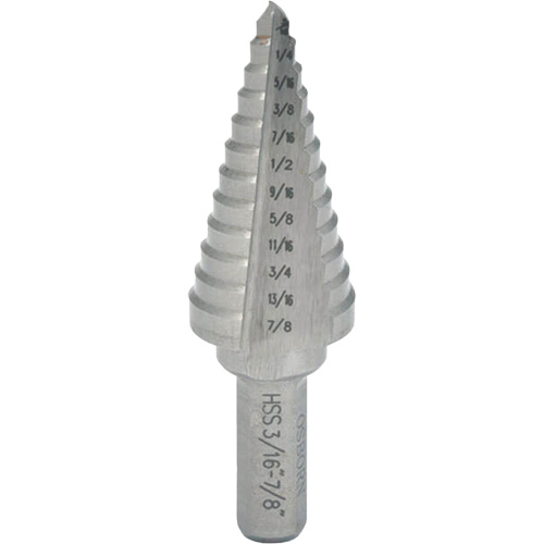 Progressive Step Drill, 1/4" - 3/8" , 1/8" Increments, High Speed Steel We Share Industrial Supply