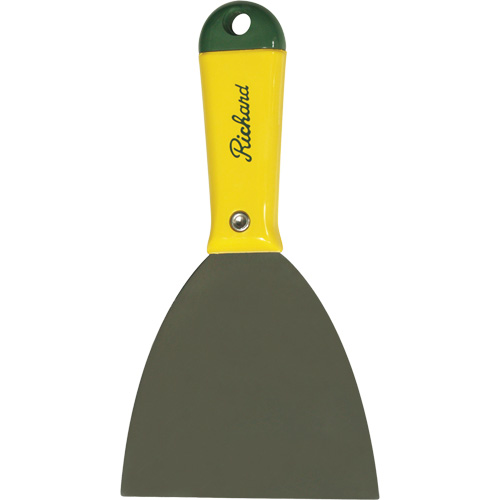 Signature Series Stiff Taping Knife, High-Carbon Steel Blade, 4" Wide, Polypropylene Handle We Share Industrial Supply
