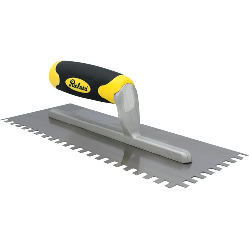Truelles dent&eacute;es avec prise Ergo-Grip pour lapplication des adh&eacute;sifs We Share Industrial Supply