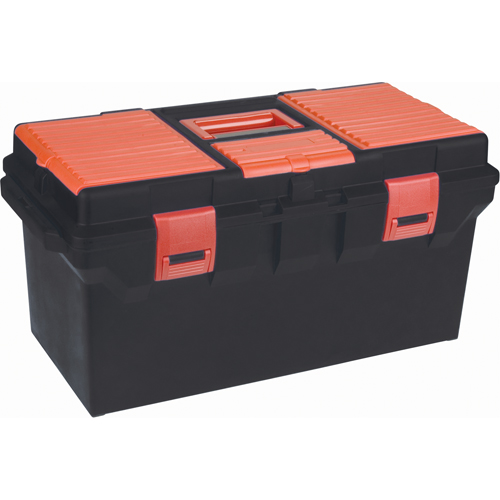 Plastic Tool Box, 22" W x 11" D x 10-1/2" H, Black We Share Industrial Supply