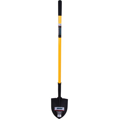 Round Point Shovel, Tempered Steel Blade, Fiberglass, Straight Handle We Share Industrial Supply