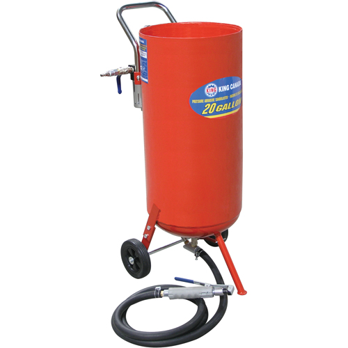 Machines de sablage &agrave; jet, 6-25 pi³/min, R&eacute;servoir de 16,6 gal. (20 gal. US) We Share Industrial Supply