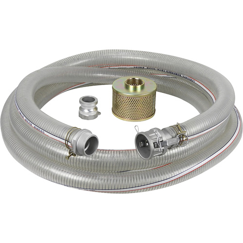 Reinforced Suction Hose Kit for Water Pump, 2" x 300" We Share Industrial Supply