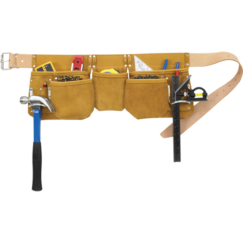Journeyman's Carpenter Tool Belt, Leather, Tan We Share Industrial Supply