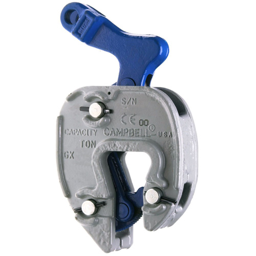 GX Plate Clamp with Chain Connector, 1000 lbs. (0.5 tons), 1/16" - 5/16" Jaw Opening We Share Industrial Supply