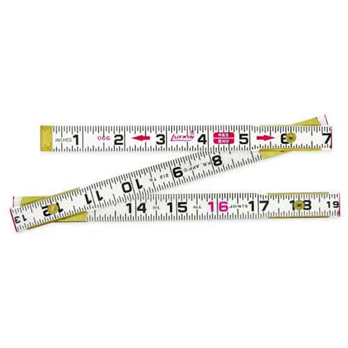 R&egrave;gle Red End, 2 m lo, Bois, Graduations de 1 mm We Share Industrial Supply