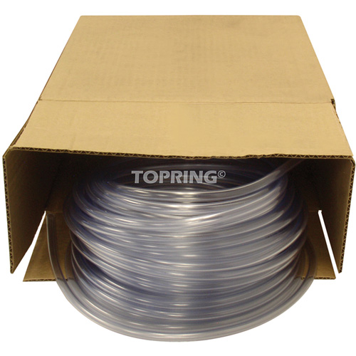 Tubing, Air/Water, 0.625" OD x 100' L, PVC, Clear, 30 PSI @ 20°C We Share Industrial Supply