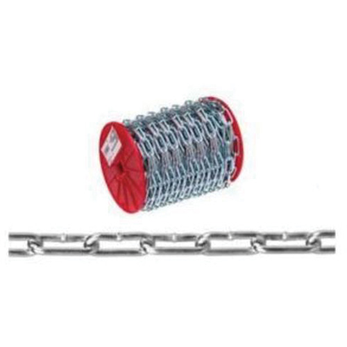 Straight Link Coil Chain, Low Carbon Steel, #4 x 100' (30.4 m) L, 205 lbs. (0.1025 tons) Load Capacity We Share Industrial Supply