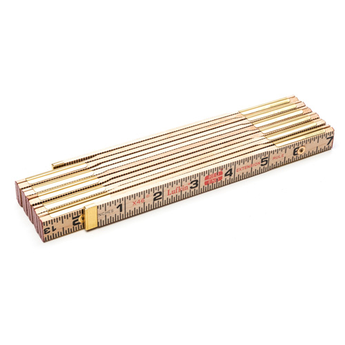 R&egrave;gle pliante, 6' lo, Bois, Graduations de 1/16" We Share Industrial Supply
