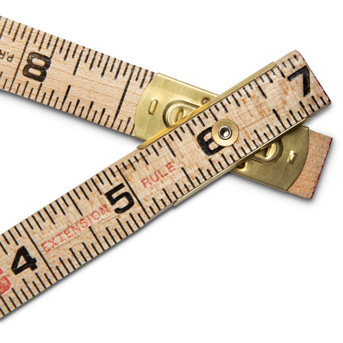 R&egrave;gle pliante, 6' lo, Bois, Graduations de 1/16" We Share Industrial Supply