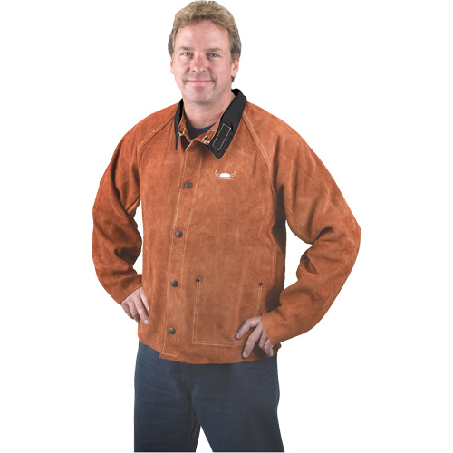Veste de soudage, Cuir, 4T-Grand, Lava Brown We Share Industrial Supply