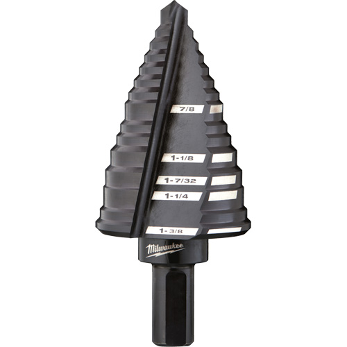 #12 Step Drill Bit, 7/8" - 1-3/8" , High Speed Steel We Share Industrial Supply