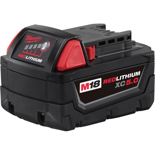 Bloc-piles &agrave; capacit&eacute; &eacute;tendue M18 Redlithium XC5.0 , Lithium-ion, 18 V, 5 A We Share Industrial Supply