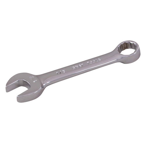 Cl&eacute; mixte courte, 12 pans, 1/4", Fini Chrome We Share Industrial Supply