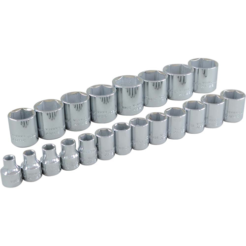 Socket Set, 21 Pcs, 3/8" Drive Size We Share Industrial Supply
