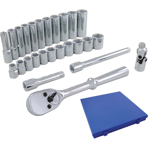 Jeu de douilles et accessoires, 26 Mcx, Prise de 3/8", Profond We Share Industrial Supply
