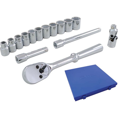 Socket & Attachment Set, 15 Pcs, 3/8" Drive Size We Share Industrial Supply