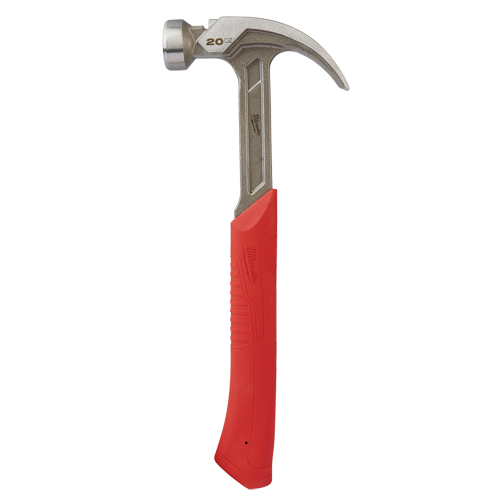 Marteau &agrave; panne incurv&eacute;e et face lisse, 20 oz, Prise en Acier plein, 14" lo We Share Industrial Supply