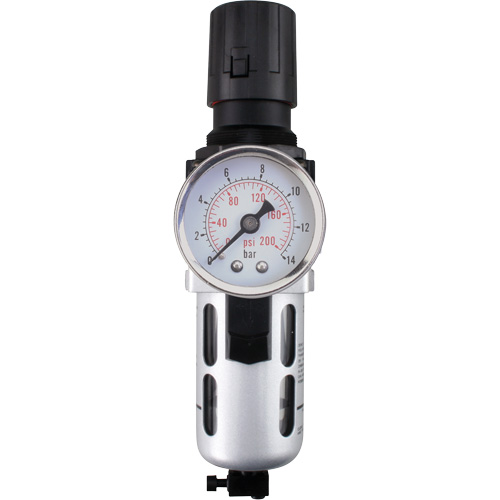 Modular Air Filter/Regulator (Gauge Included), 3/8" NPT, 145 PSI, 1.08 fl. oz. Capacity We Share Industrial Supply