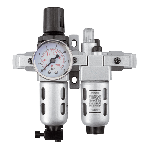 Filtre/r&eacute;gulateur et lubrificateur d'air modulaire (manom&egrave;tre compris), 1/4" NPT We Share Industrial Supply