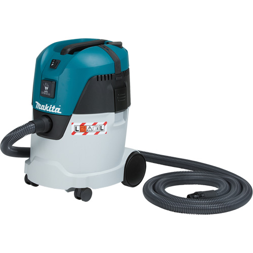 L Class Push & Clean Compact Dust Extractor, Wet-Dry, 1.34 HP, 6.6 US Gal. (25 Litres) We Share Industrial Supply