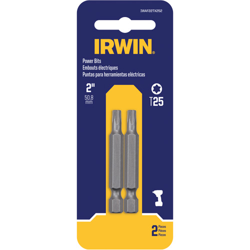 Embouts pour outils &eacute;lectriques, Torx, Embout T-25, Prise 1/4", Longueur 1-15/16" We Share Industrial Supply