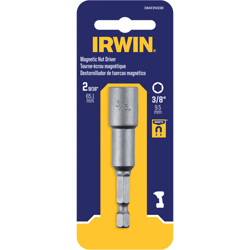 Nutsetter, 3/8" Tip, 1/4" Drive, 2-9/16" L, Magnetic We Share Industrial Supply
