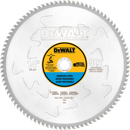 Lame de scie pour coupe d'acier inoxydable Metal Cutting, 14", 90 dents, Pour M&eacute;tal We Share Industrial Supply