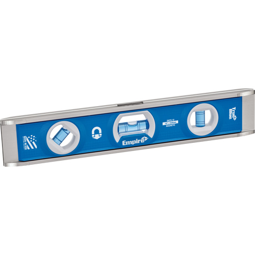 Torpedo Level, 10" L, Aluminum, 1 Vials, Magnetic We Share Industrial Supply
