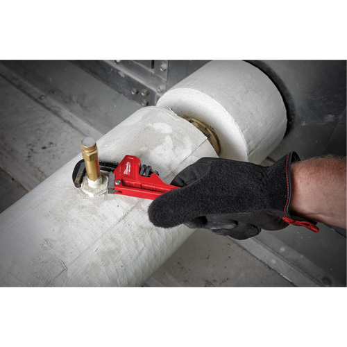 Pipe Wrench, 3/4" Jaw Capacity, 6" Long, Powder Coated Finish We Share Industrial Supply