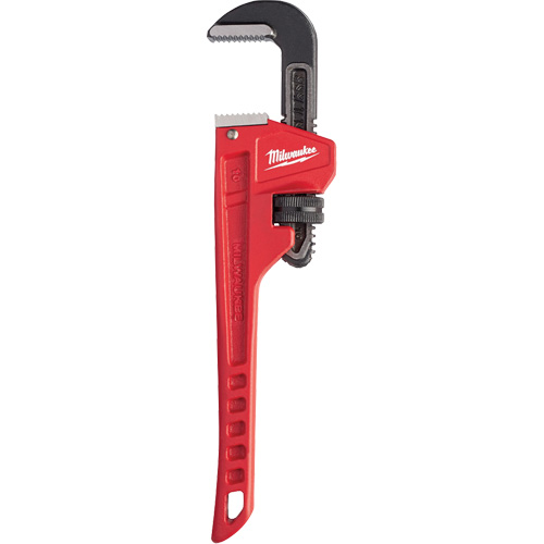 Cl&eacute; &agrave; tuyau, Cap des m&acirc;choires 1-1/2", Longueur 10", Fini Rev&ecirc;tement en poudre, Prise Ergonomique We Share Industrial Supply