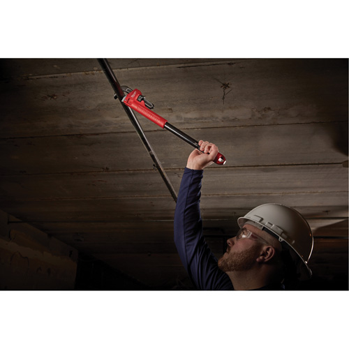 Cheater Adaptable Pipe Wrench, 2-1/2" Jaw Capacity, 18"/24"/10" Long, Powder Coated Finish, Ergonomic Handle We Share Industrial Supply