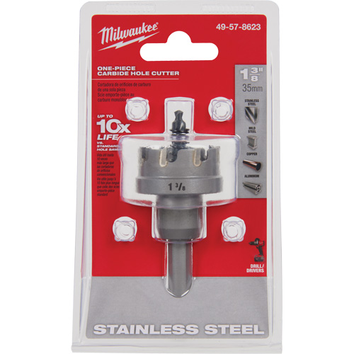 One-Piece Carbide Hole Cutters, 1-3/8", 3/16" Depth of Cut We Share Industrial Supply