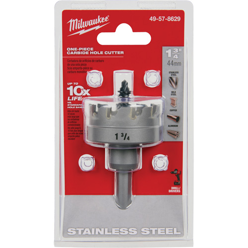Scies-cloches au carbure monobloc, 1-3/4", Profondeur de la coupe de 3/16" We Share Industrial Supply