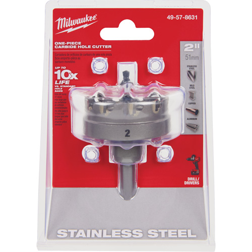 Scies-cloches au carbure monobloc, 2", Profondeur de la coupe de 3/16" We Share Industrial Supply
