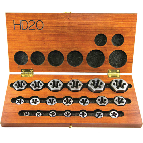 DRILLCO Hex Threading Die Set, 20 Pieces We Share Industrial Supply