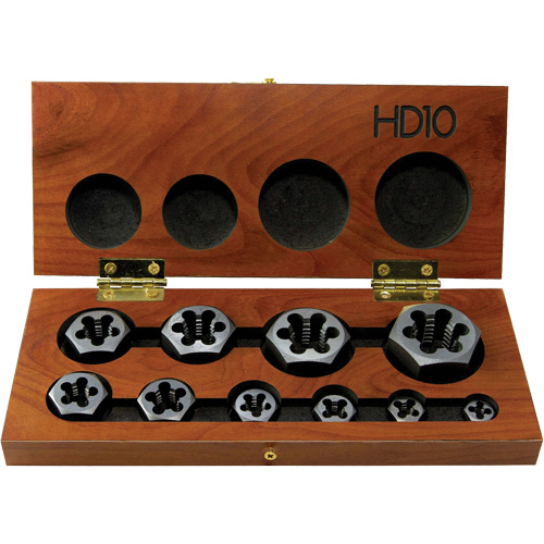 DRILLCO Hex Threading Die Set, 10 Pieces We Share Industrial Supply