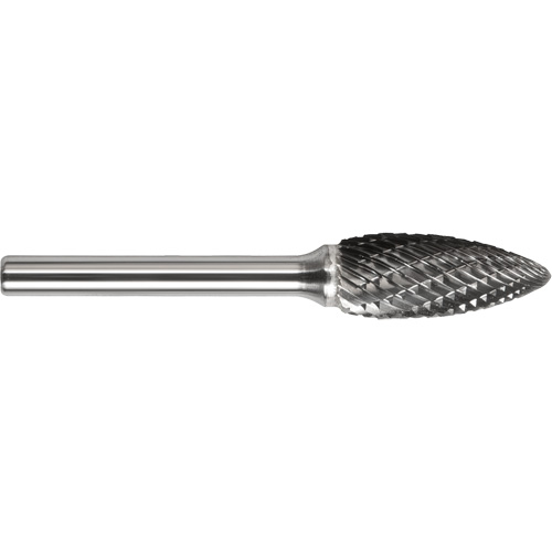 DRILLCO Single Cut Flame Shaped Burr, SH-41L2 We Share Industrial Supply