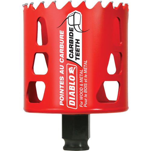 Scie cloche pour bois et m&eacute;tal, 2-5/8", Profondeur de la coupe 2-3/8", Carbure We Share Industrial Supply