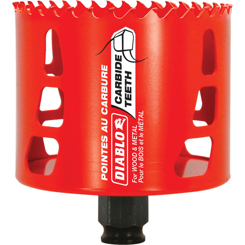 Scie cloche pour bois et m&eacute;tal, 3-1/4", Profondeur de la coupe 2-3/8", Carbure We Share Industrial Supply